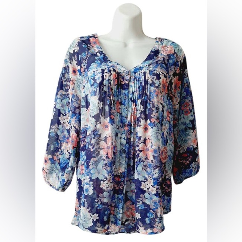 LC Lauren Conrad | Floral Blouse | Size Small